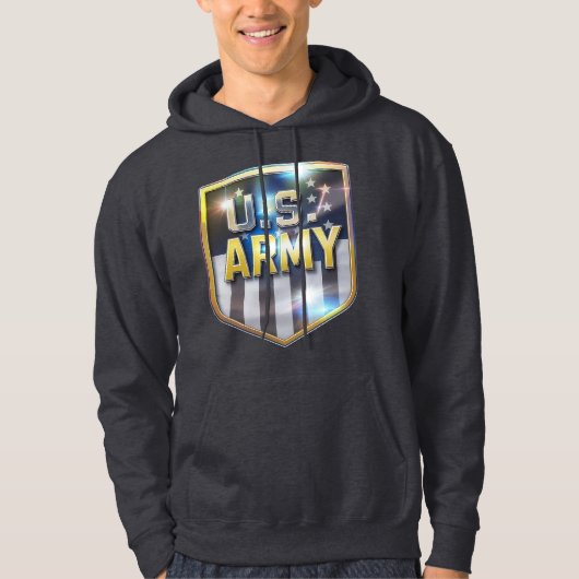 Leger Vlag Schild Hoodie (Voorkant)