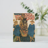 Leger voor vrouwelijk land briefkaart (Staand voorkant)