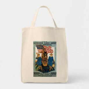 Leger voor vrouwelijk land tote bag