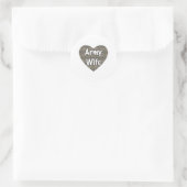 Leger Vrouw ACU Hart Ronde Sticker (Tas)