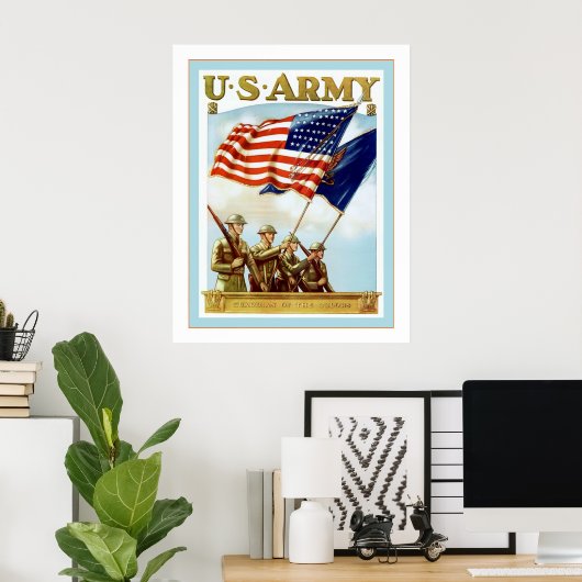 Leger VS~ Wereldoorlog 2 Poster (Thuiskantoor)