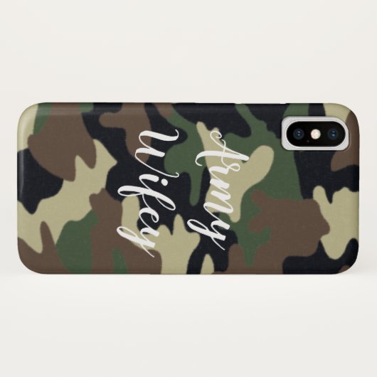 Leger Wifey Green Camo iPhone Case (Achterkant (horizontaal))