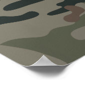 Legercamouflage in het groene en bruine leger poster (Hoek)