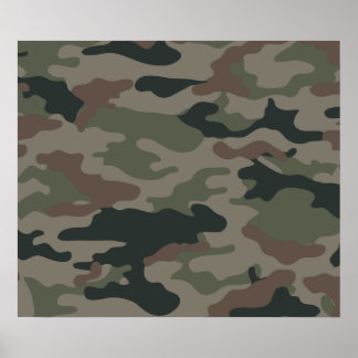 Legercamouflage in het groene en bruine leger poster