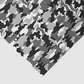 Legercamouflage zwart-wit patroon tissuepapier (Detail)