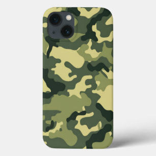 Legergroen Camouflage Patroon iPhone 13 Hoesje