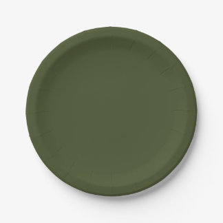 Legergroen Effen Kleur Papieren Bordje