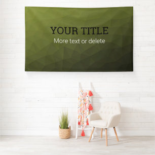 Legergroen geometrisch gaas Driehoekige aangepaste Spandoek