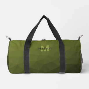 Legergroen geometrisch maaspatroon Monogram Plunjezak