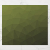 Legergroen olijfgradiënt geometrisch maaspatroon bier etiket (Enkel label)