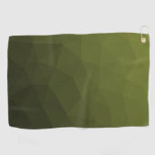 Legergroen olijfgradiënt geometrisch maaspatroon golfhanddoek (Horizontaal)