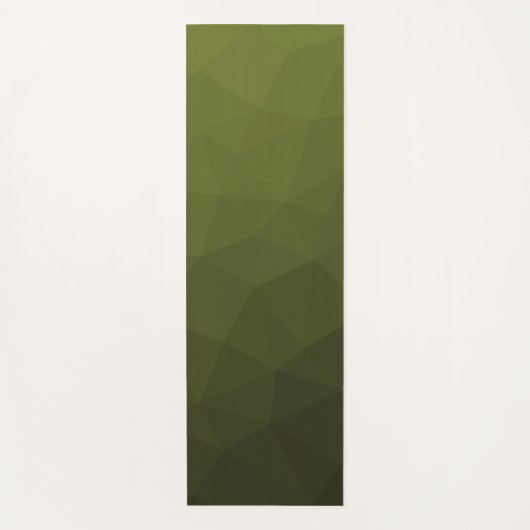 Legergroen olijfgradiënt geometrisch maaspatroon yogamat (Voorkant)
