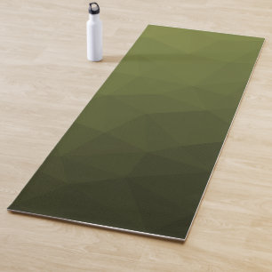 Legergroen olijfgradiënt geometrisch maaspatroon yogamat