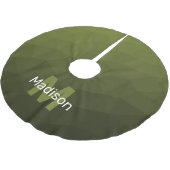 Legergroen ombre geometrisch maaspatroon Monogram Kerstboom Rok (Gekanteld)