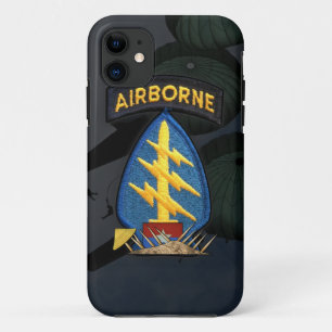 Legergroene baret speciale strijdkrachten nam iPhone 11 hoesje