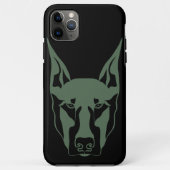 Legergroene Doberman  Case-Mate iPhone Case (Achterkant)
