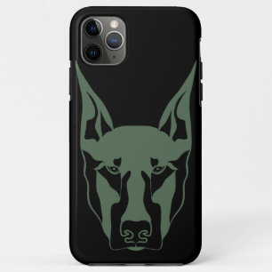 Legergroene Doberman  iPhone 11 Pro Max Hoesje
