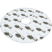 Legerhelikopter cartoon illustratie kerstboom rok (Gekanteld)