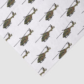 Legerhelikopter cartoon illustratie tissuepapier (Detail)