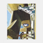 Legerhond Fleece Deken (Voorkant)