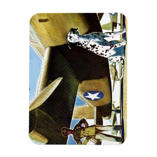 Legerhond Magneet (Verticaal)