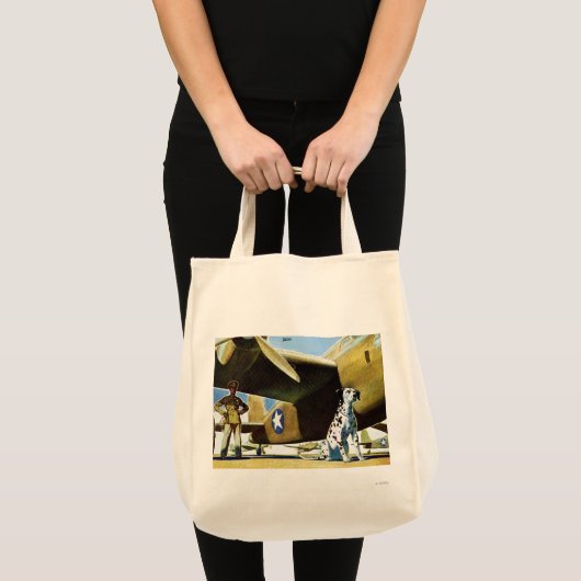 Legerhond Tote Bag (Voorkant (product))