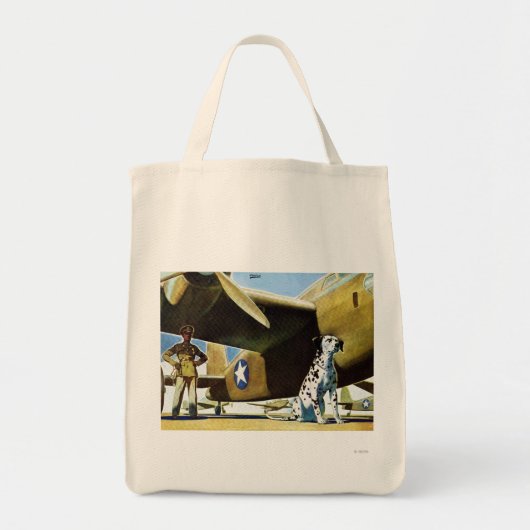 Legerhond Tote Bag (Voorkant)