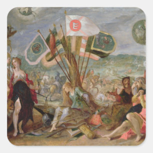 Legering van de Turkse oorlogen Vierkante Sticker