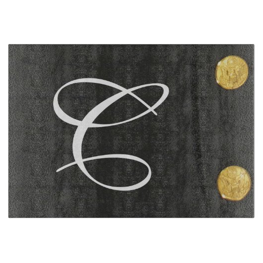 LEGERklasse A Uniform Monogram Glas Snijplank (Voorkant)