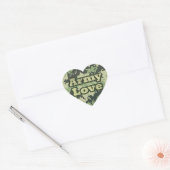 Legerliefde Hart Sticker (Envelop)