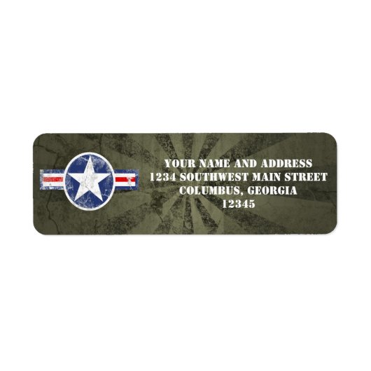 Legerluchtmacht etiket (Voorkant)