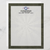 Legerluchtmacht  persoonlijk briefhoofd (Voorkant / Achterkant)