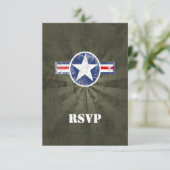 Legerluchtmacht  RSVP kaartje (Staand voorkant)