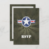 Legerluchtmacht  RSVP kaartje (Voorkant / Achterkant)