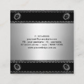 legernaaimachine | Knop Seamstress, zilver Vierkante Visitekaartje (Achterkant)