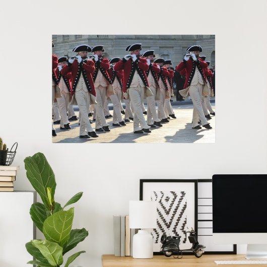 Legeroude garde, gevechten en trommelkorps poster (Thuiskantoor)