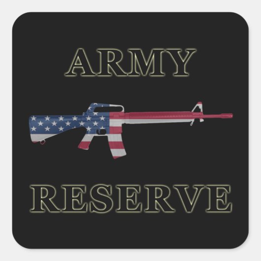 Legerreserve M16 Sticker Zwart (Voorkant)
