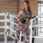 Legerrode Camo Patterned | LEGGINGS