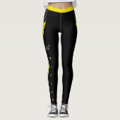 Légers leggings de ligne jaune, Drapeau américain, (Devant)