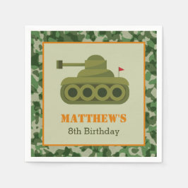 Legerservetten - Jongen Verjaardag Militaire Solda Servet
