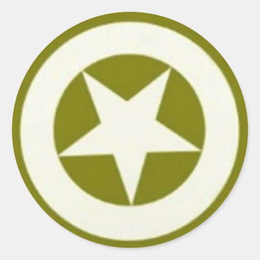 Legerster Ronde Sticker (Voorkant)