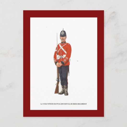 legeruniformen, 1e vrijwilligersbataljon briefkaart (Voorkant)
