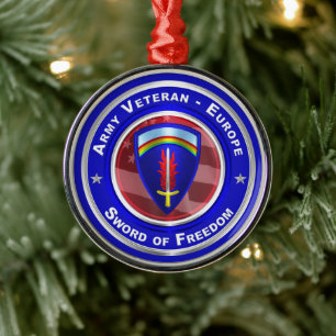 Legerveteraan-Europa kerst Metalen Ornament