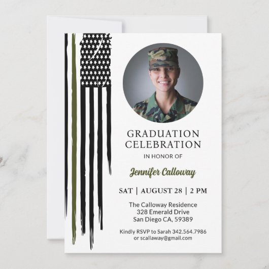 Legervlag, Afstuderen voor basisopleiding Kaart (Voorkant)