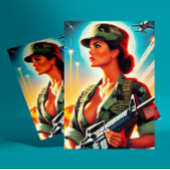  legervrouw briefkaart