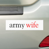 legervrouw bumpersticker (Op auto)