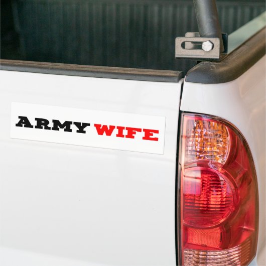 Legervrouw Bumpersticker (Op Truck)