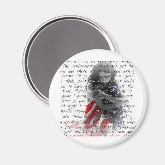 legervrouw gedicht magneet (Voorkant / Achterkant)