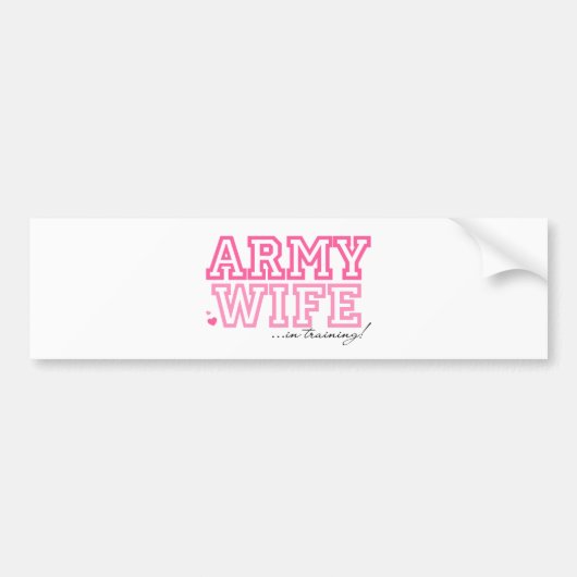 Legervrouw in opleiding bumpersticker (Voorkant)