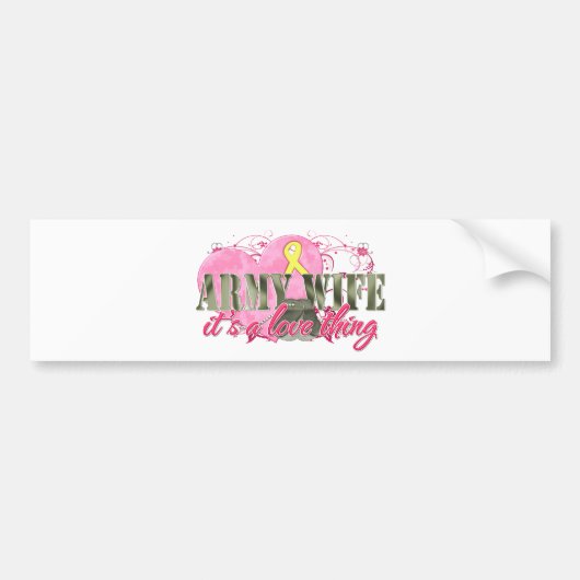 Legervrouw liefdesding bumpersticker (Voorkant)
